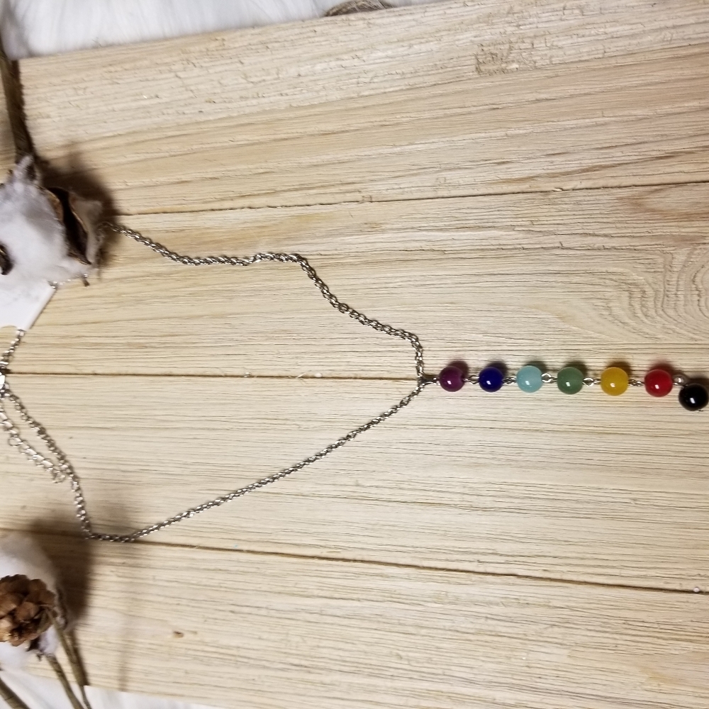 Pretty 7 Chakra Reiki Healing Gemstone necklace - Picture 9 of 16